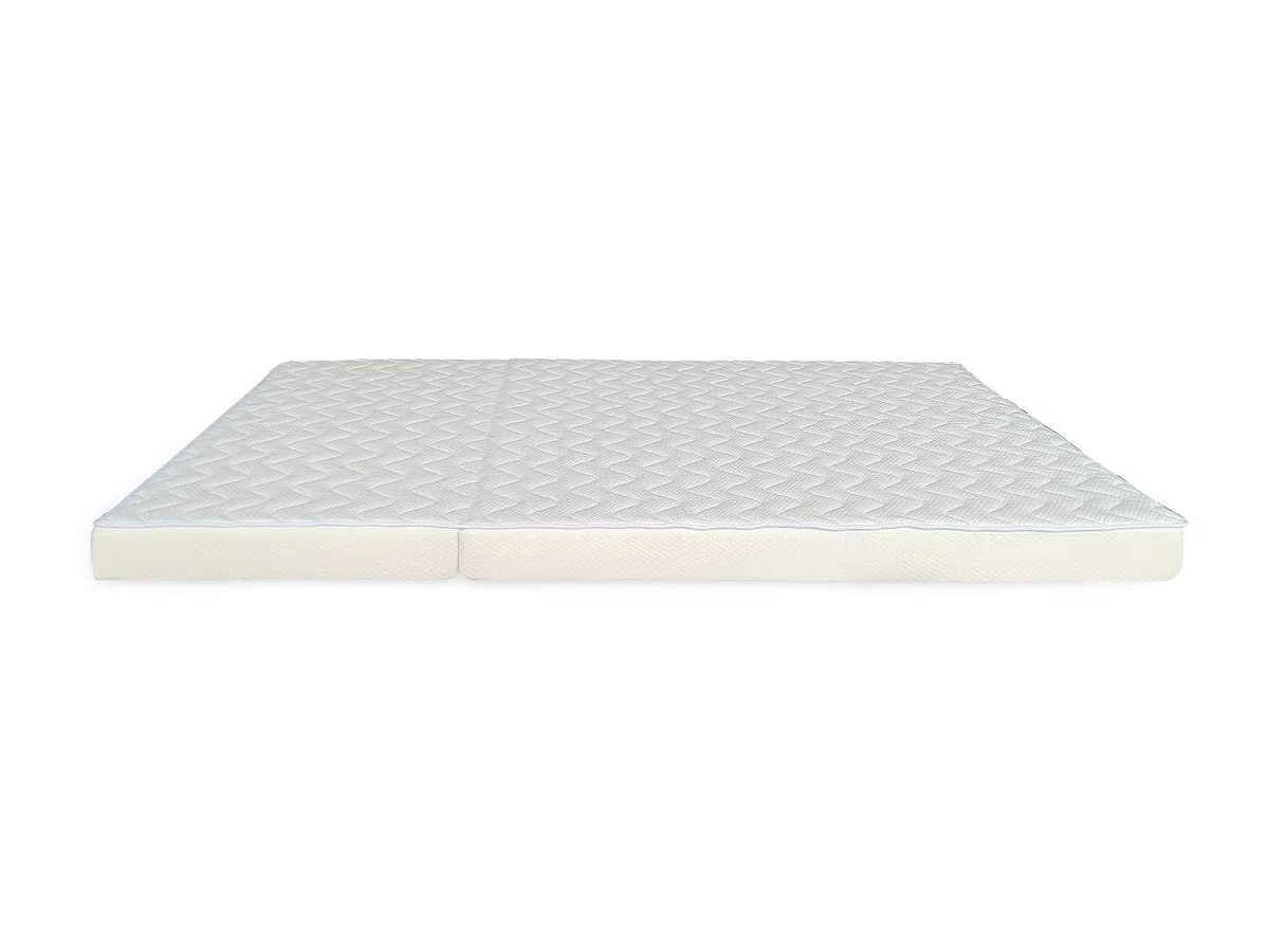 Vente-unique - Matelas 140 x 190 cm en Mousse BZ épaisseur 10cm - Feria de DREAMEA - Mousse 25kg/m³ - Couchage Occasionnel - Pratique et Confort - Soutien Ferme