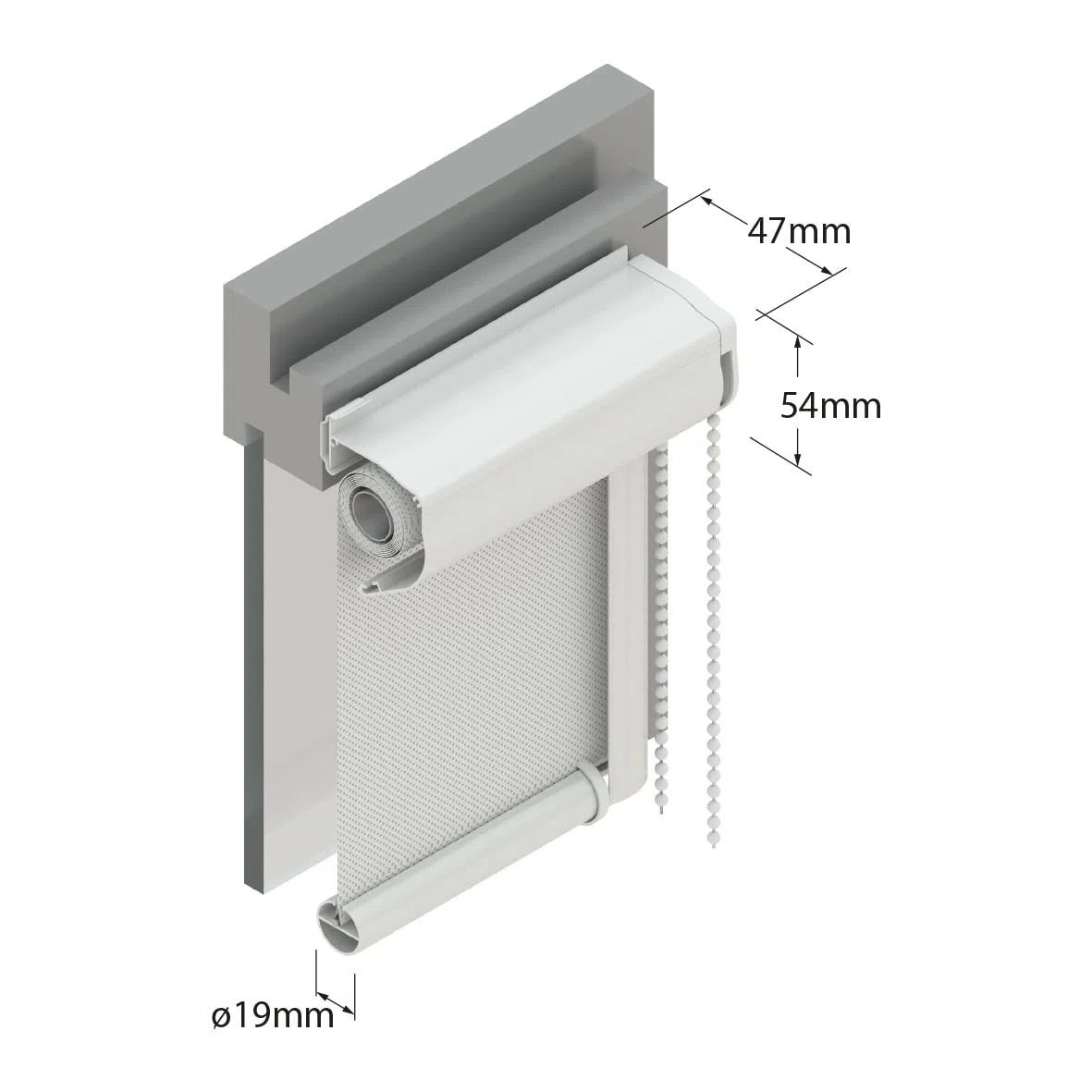 OR Tende - Rideau à rouleau occultant Foil avec coffre 50 x 350 cm sur mesure personnalisable pour intérieur pour porte fenêtre et basculante Made in Italy