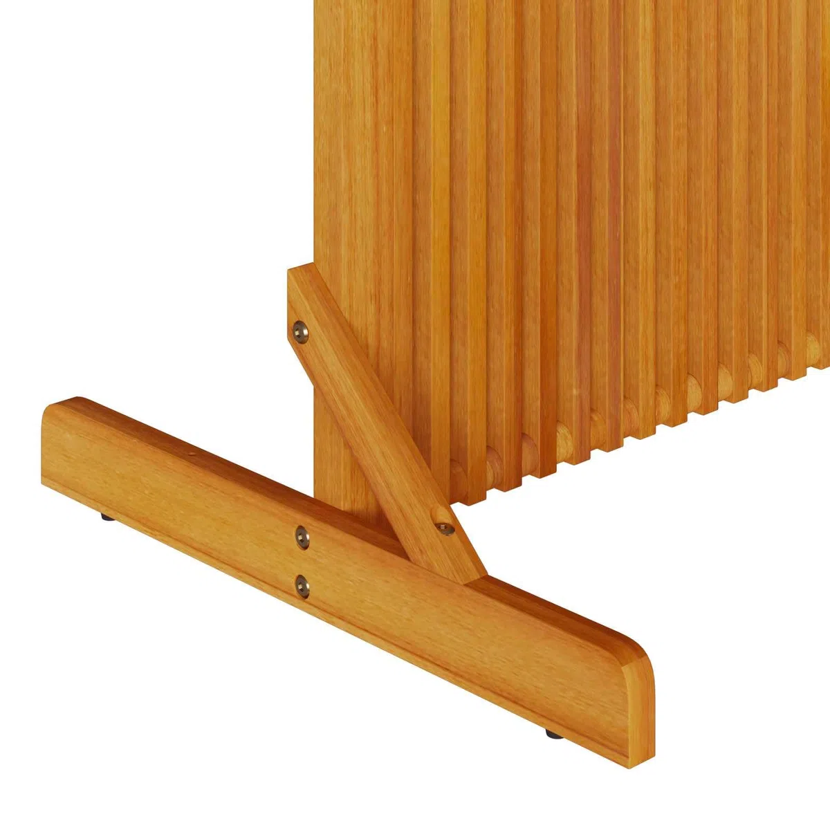 Brise-vue marron en bois massif d'acacia - 79,5 x 50 x 110 cm - Pliable et autonome - Pour jardin, balcon, salon, intérieur et extérieur - Paravent opaque