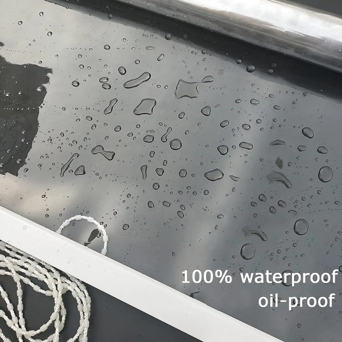 Store enrouleur d'extérieur en PVC imperméable – personnalisable, 63in x98in / 160 x 250 cm, résistant au vent et à la poussière pour balcon, tonnelle, terrasse – Intimité enroulable