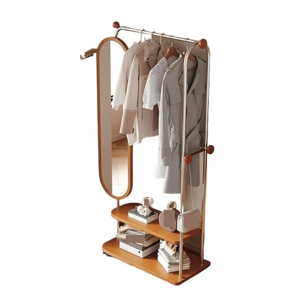 Chambre Miroir sur Pied Multifonctionnel Pleine Longueur et Porte-Manteau for Chambre à Coucher Décoration