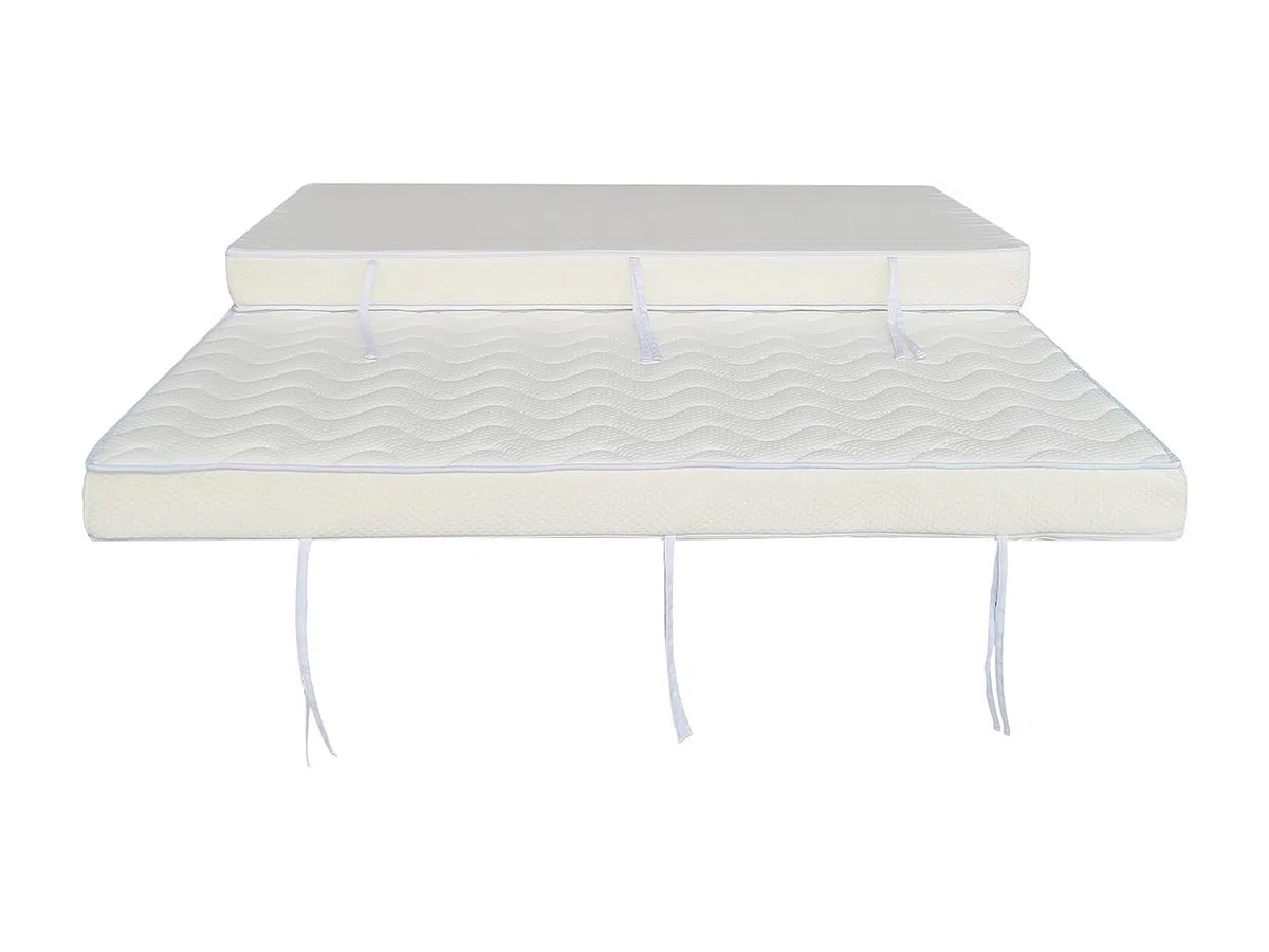Vente-unique - Matelas 140 x 190 cm en Mousse BZ épaisseur 10cm - Feria de DREAMEA - Mousse 25kg/m³ - Couchage Occasionnel - Pratique et Confort - Soutien Ferme