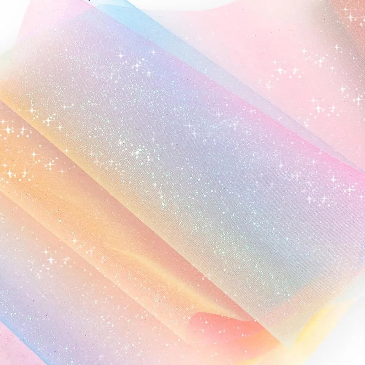 Chemin de table - Arc-en-ciel - Paillettes - 30 cm x 9 m - En tulle à paillettes - Décoration de sac d'école - Tissu pour filles - Fil de tulle pour anniversaires, fêtes de contes de fées, projets de
