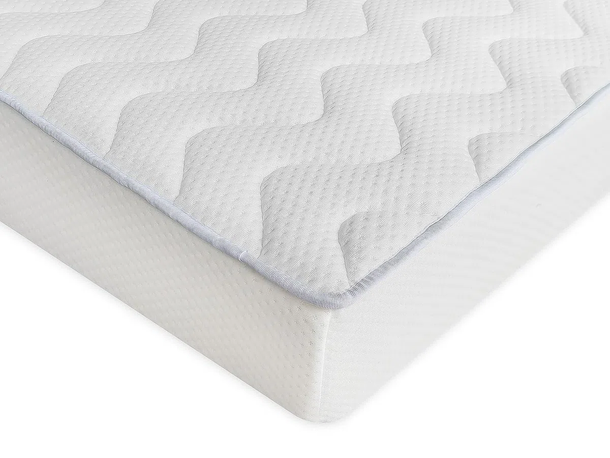 Vente-unique - Matelas 140 x 190 cm en Mousse BZ épaisseur 10cm - Feria de DREAMEA - Mousse 25kg/m³ - Couchage Occasionnel - Pratique et Confort - Soutien Ferme