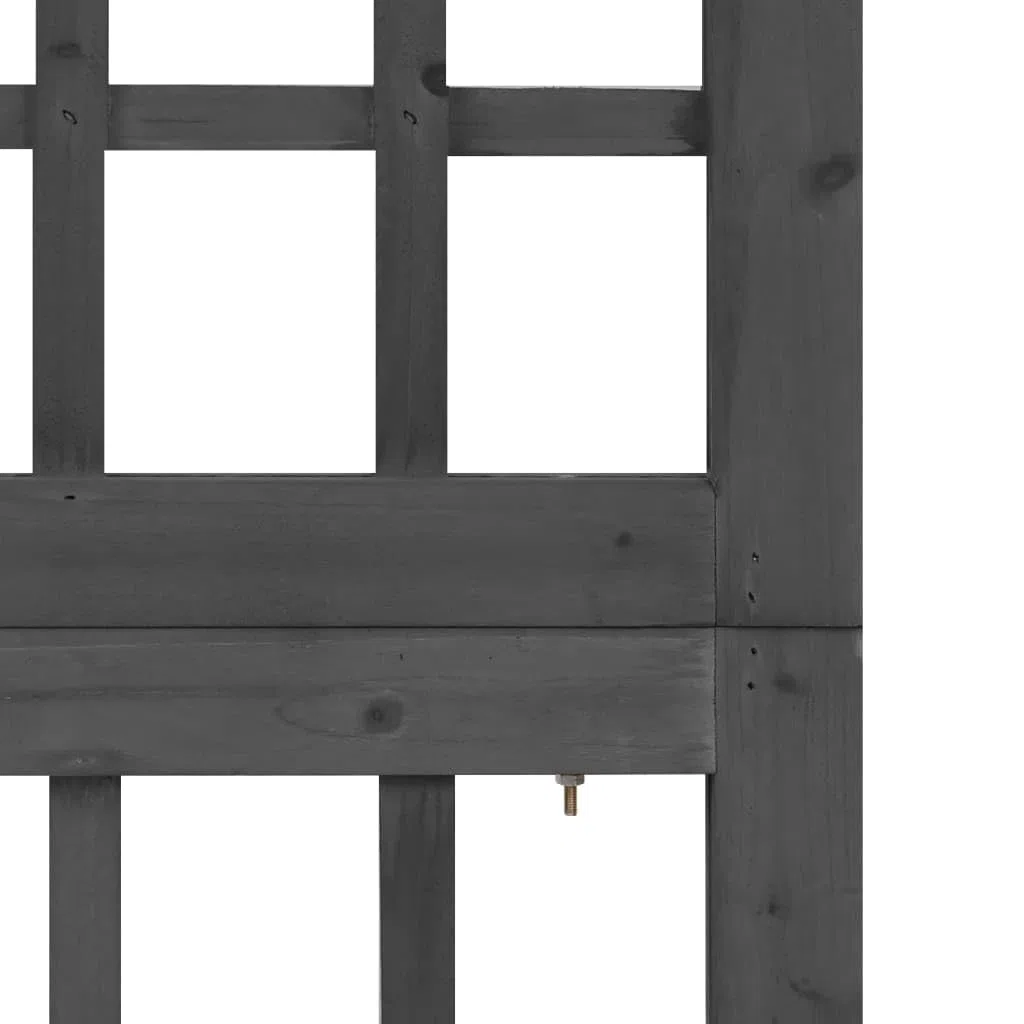Lot de 6 treillis 5 x 180 cm Paravent en bois massif de sapin Noir 242,5 x 180 cm