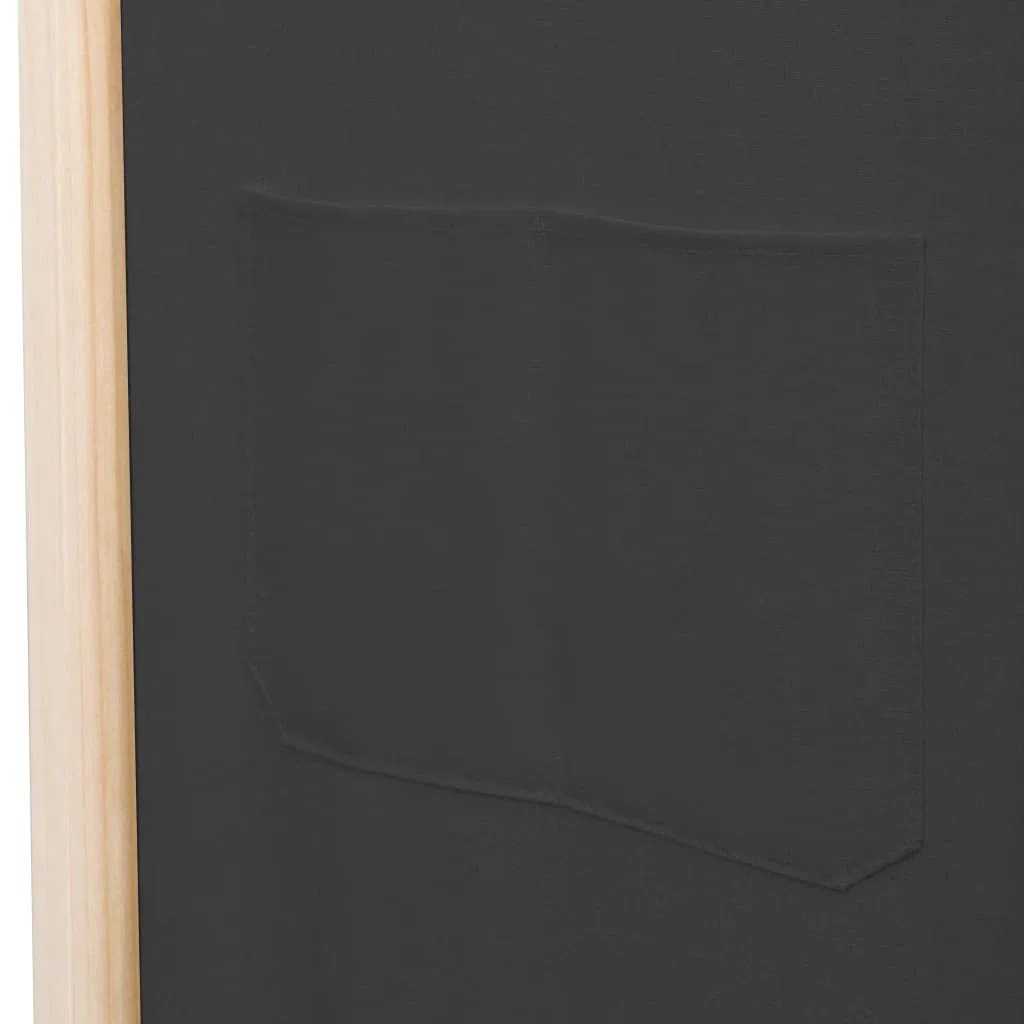 Cloison de séparation 5 Panneaux Gris en Tissu 200 x 170 x 4 cm Cadre Sapin Massif modulable pour délimitation Espace Chambre Salon Bureau Organisation et intimité